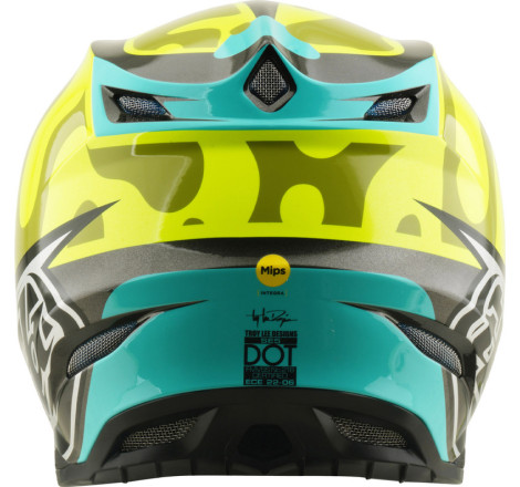 Casque TROY LEE DESIGNS SE5 Composite MIPS – Myth jaune fluo, Taille XXL