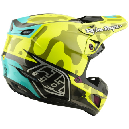 Casque TROY LEE DESIGNS SE5 Composite MIPS – Myth jaune fluo, Taille XXL