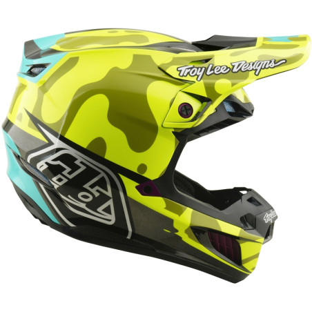 Casque TROY LEE DESIGNS SE5 Composite MIPS – Myth jaune fluo, Taille XXL