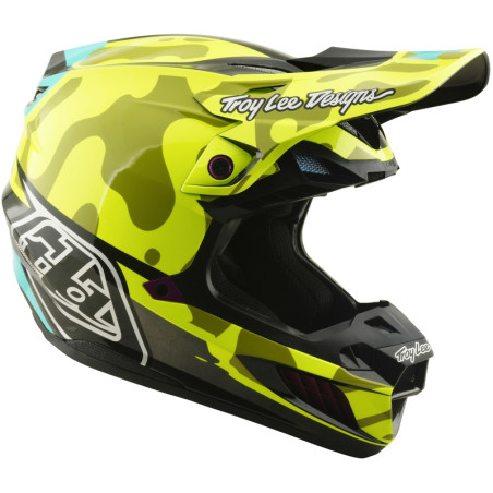 Casque TROY LEE DESIGNS SE5 Composite MIPS – Myth jaune fluo, Taille XXL