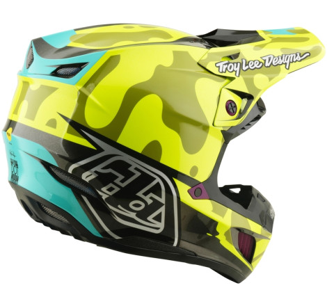 Casque TROY LEE DESIGNS SE5 Composite MIPS – Myth jaune fluo, Taille S