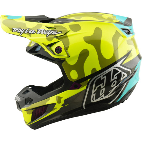 Casque TROY LEE DESIGNS SE5 Composite MIPS – Myth jaune fluo, Taille XS