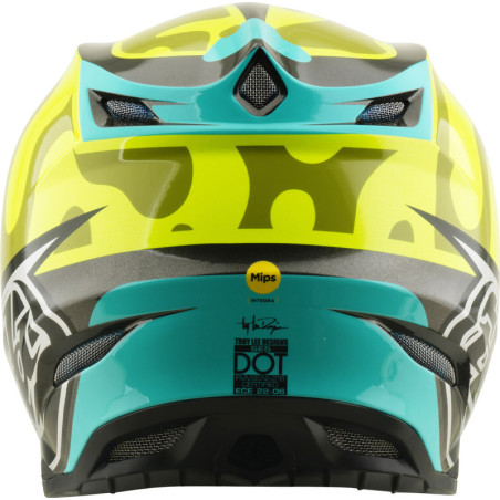 Casque TROY LEE DESIGNS SE5 Composite MIPS – Myth jaune fluo, Taille XS