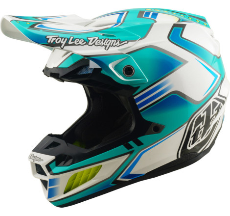 Casque TROY LEE DESIGNS SE5 Composite MIPS – Crest Real Teal, Taille XS
