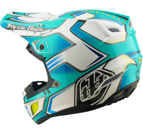 Casque TROY LEE DESIGNS SE5 Composite MIPS – Crest Real Teal, Taille XS