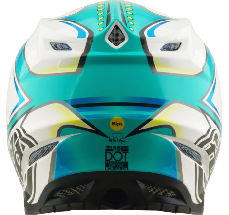 Casque TROY LEE DESIGNS SE5 Composite MIPS – Crest Real Teal, Taille XS