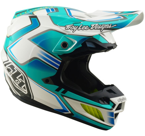 Casque TROY LEE DESIGNS SE5 Composite MIPS – Crest Real Teal, Taille XS
