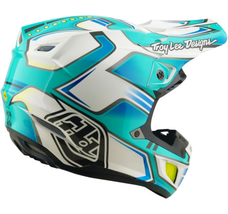 Casque TROY LEE DESIGNS SE5 Composite MIPS – Crest Real Teal, Taille XXL