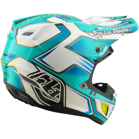 Casque TROY LEE DESIGNS SE5 Composite MIPS – Crest Real Teal, Taille XXL