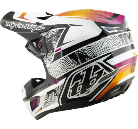 Casque TROY LEE DESIGNS SE5 Composite MIPS – Lined Up noir, Taille L