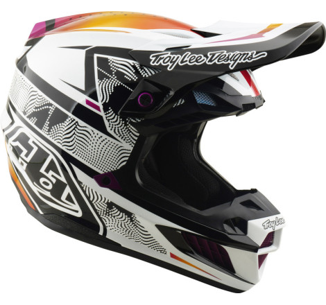 Casque TROY LEE DESIGNS SE5 Composite MIPS – Lined Up noir, Taille L