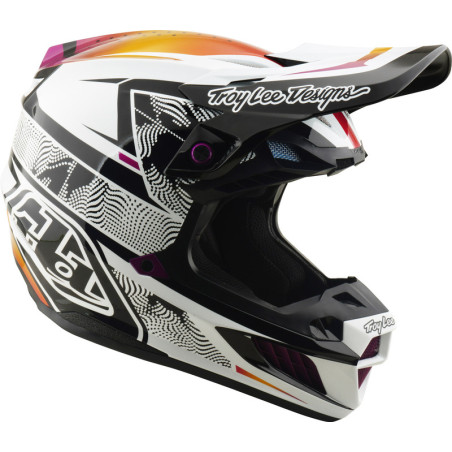 Casque TROY LEE DESIGNS SE5 Composite MIPS – Lined Up noir, Taille L