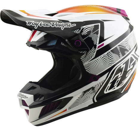 Casque TROY LEE DESIGNS SE5 Composite MIPS – Lined Up noir, Taille S
