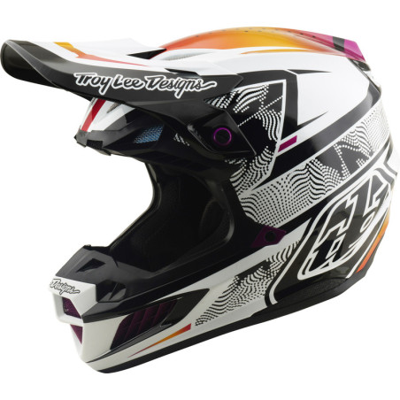 Casque TROY LEE DESIGNS SE5 Composite MIPS – Lined Up noir, Taille S