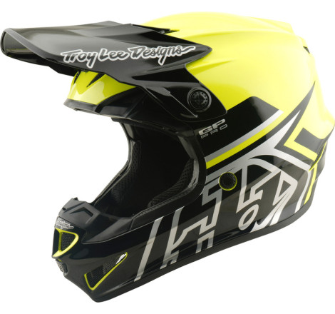 Casque enfant TROY LEE DESIGNS GP Pro MIPS – Jaune fluo, Taille YM