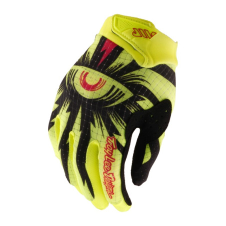 Gants enfant TROY LEE DESIGNS Air - Cyclops noir/jaune fluo