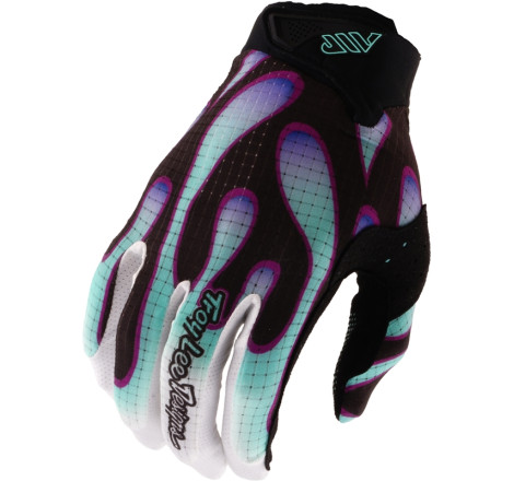 Gants enfant TROY LEE DESIGNS Air - Overspray noir/Real Teal