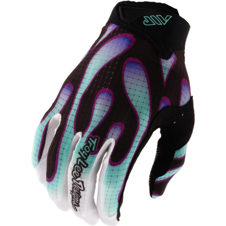 Gants enfant TROY LEE DESIGNS Air - Overspray noir/Real Teal