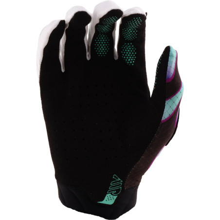 Gants enfant TROY LEE DESIGNS Air - Overspray noir/Real Teal
