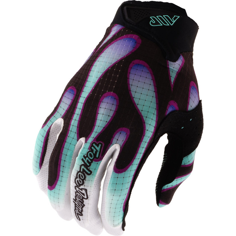 Gants TROY LEE DESIGNS Air - Overspray noir/Real Teal