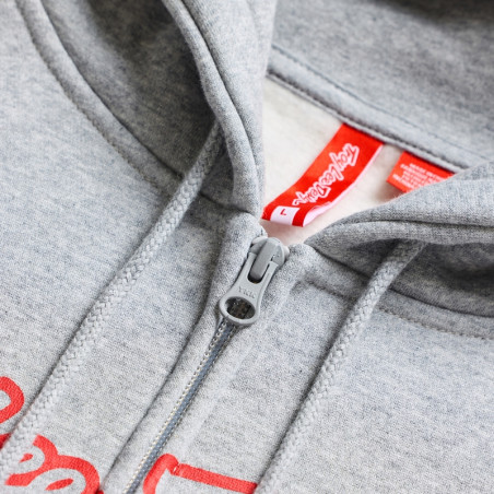 Hoodie TROY LEE DESIGNS Zip Up Signature - Gray/Heather/Red