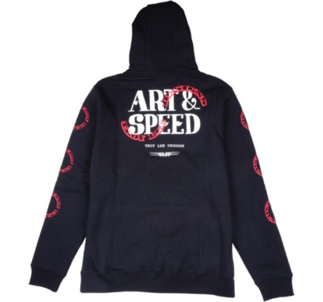 Hoodie TROY LEE DESIGNS Pink Slips - noir