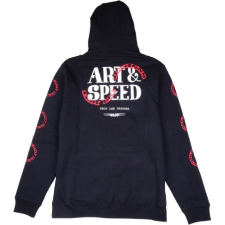 Hoodie TROY LEE DESIGNS Pink Slips - noir
