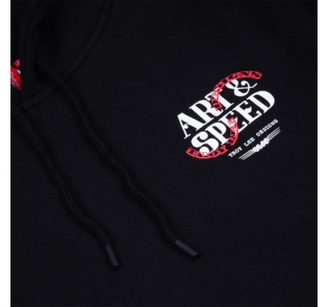 Hoodie TROY LEE DESIGNS Pink Slips - noir