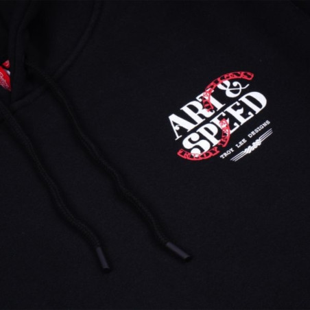 Hoodie TROY LEE DESIGNS Pink Slips - noir