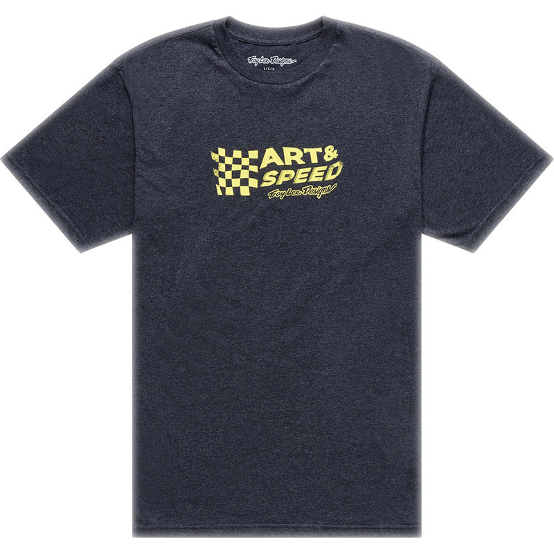 T-Shirt TROY LEE DESIGNS Finish Line - Black Heather