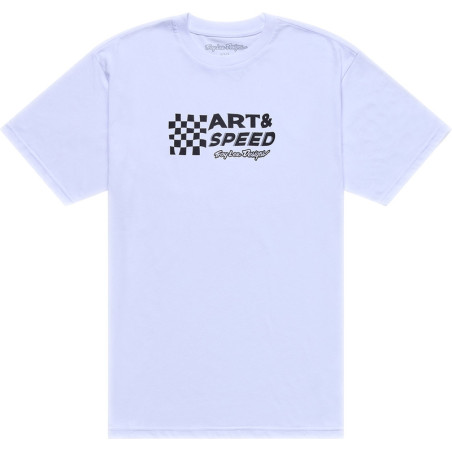 T-Shirt TROY LEE DESIGNS Finish Line - blanc