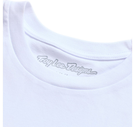 T-Shirt TROY LEE DESIGNS Finish Line - blanc