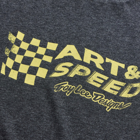 T-Shirt TROY LEE DESIGNS Finish Line - Black Heather