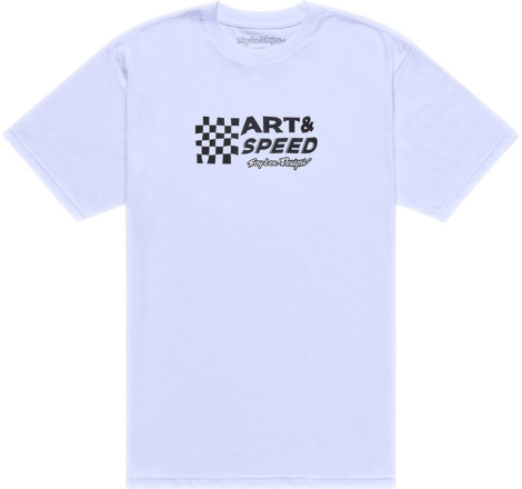 T-Shirt TROY LEE DESIGNS Finish Line - blanc