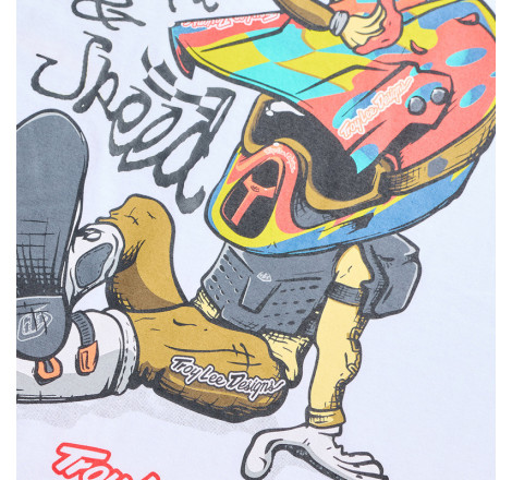 T-Shirt TROY LEE DESIGNS Heritage - blanc