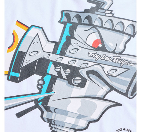 T-Shirt TROY LEE DESIGNS Carb Club - blanc
