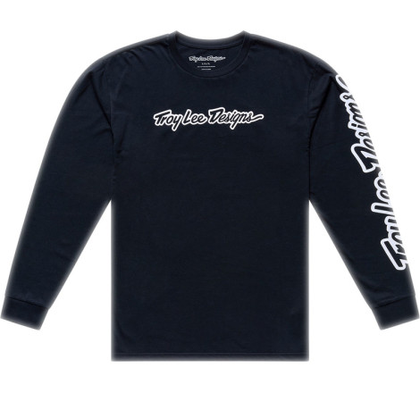 T-Shirt TROY LEE DESIGNS Long Sleeve Signature - noir
