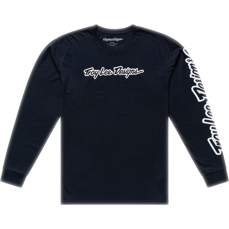 T-Shirt TROY LEE DESIGNS Long Sleeve Signature - noir
