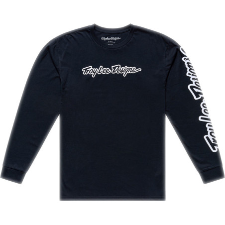 T-Shirt TROY LEE DESIGNS Long Sleeve Signature - noir