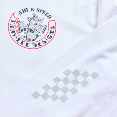 T-Shirt TROY LEE DESIGNS Long Sleeve Carb Club - blanc
