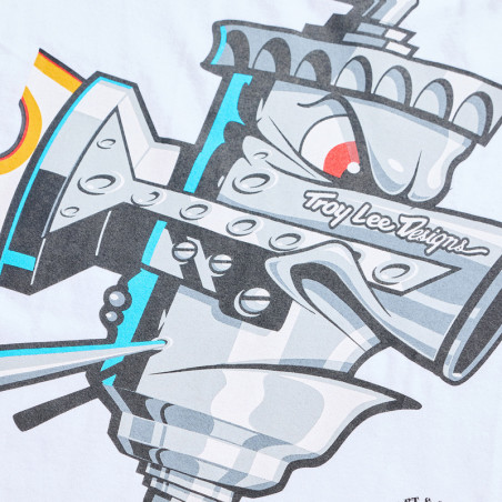 T-Shirt TROY LEE DESIGNS Long Sleeve Carb Club - blanc