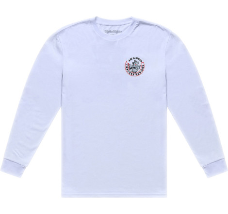 T-Shirt TROY LEE DESIGNS Long Sleeve Carb Club - blanc