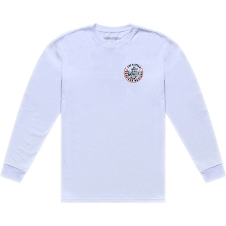 T-Shirt TROY LEE DESIGNS Long Sleeve Carb Club - blanc