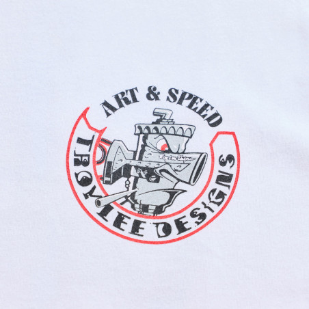 T-Shirt TROY LEE DESIGNS Long Sleeve Carb Club - blanc
