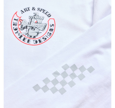 T-Shirt TROY LEE DESIGNS Long Sleeve Carb Club - blanc