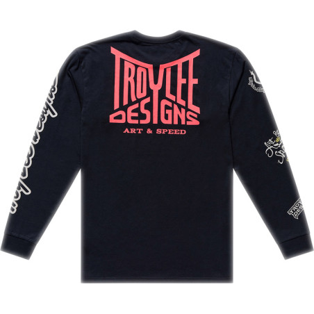 T-Shirt TROY LEE DESIGNS Long Sleeve Handlebar - noir