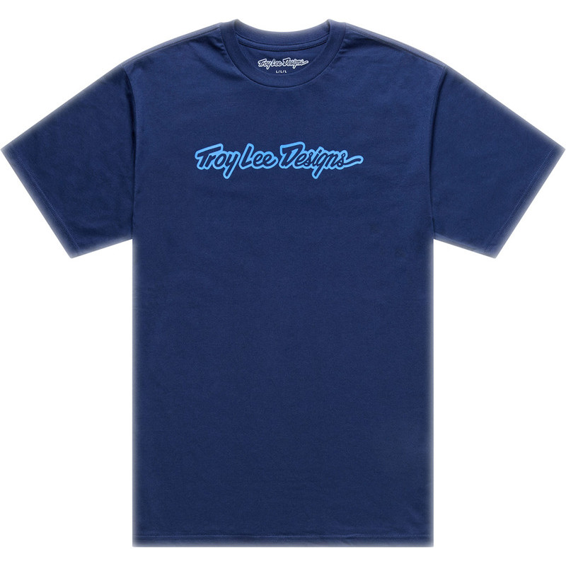 T-Shirt TROY LEE DESIGNS Signature - Navy/Aero Blue