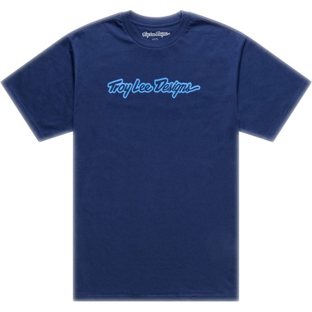 T-Shirt TROY LEE DESIGNS Signature - Navy/Aero Blue