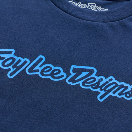 T-Shirt TROY LEE DESIGNS Signature - Navy/Aero Blue