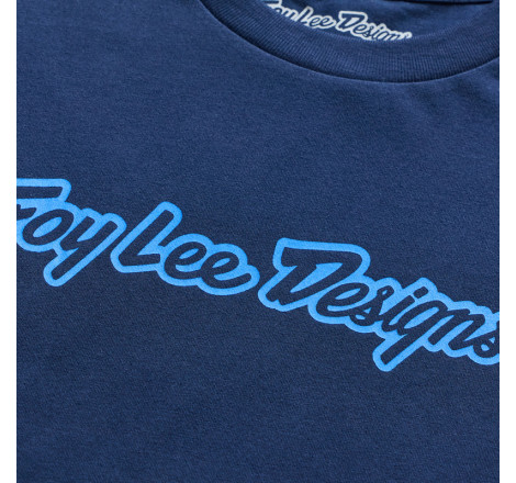 T-Shirt TROY LEE DESIGNS Signature - Navy/Aero Blue